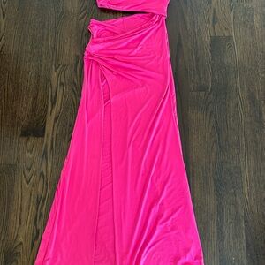 NBD pink cut out maxi Dress size small